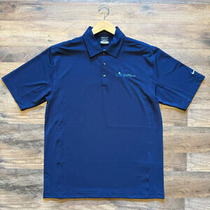 Nike Golf Polo Dri Fit Men's Medium Navy Blue Shirt NEW w/Tags Lushpots Logo